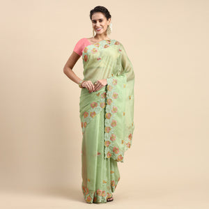 green-floral-embroidered-organza-saree-2
