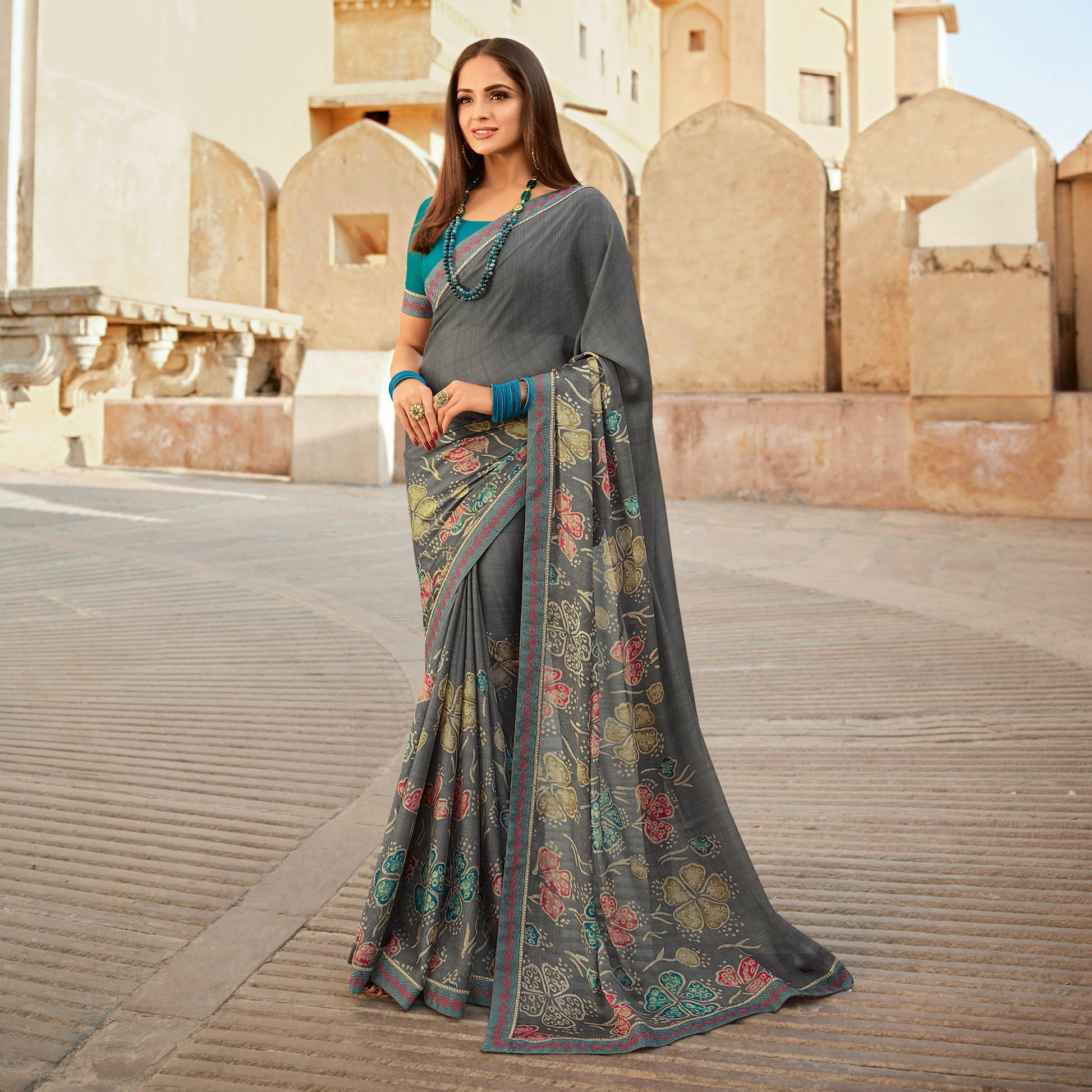 grey-floral-printed-with-embroidered-border-silk-saree