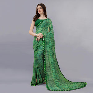 green-floral-printed-georgette-saree-8