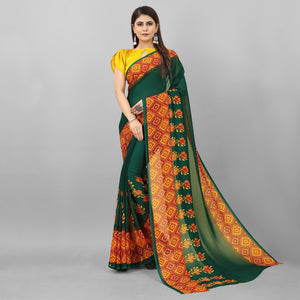 green-floral-printed-georgette-saree-7
