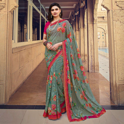 grey-floral-printed-georgette-saree-8