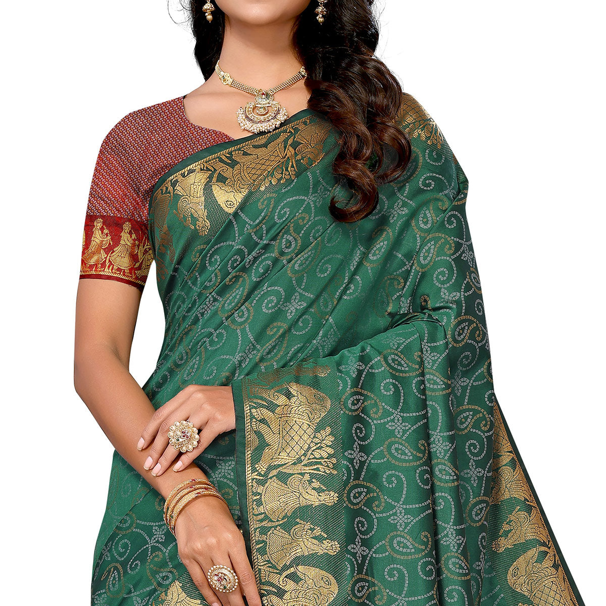 green-woven-banarasi-silk-saree-15