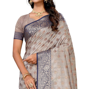 grey-floral-woven-banarasi-silk-saree