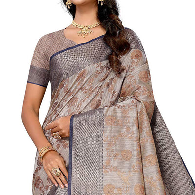 grey-floral-woven-banarasi-silk-saree-1