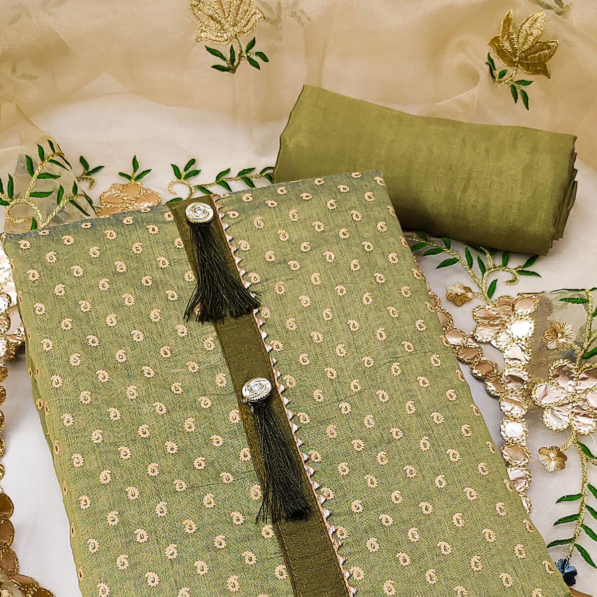 green-printed-chanderi-dress-material