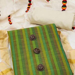green-casual-wear-stripes-cotton-dress-material-119356