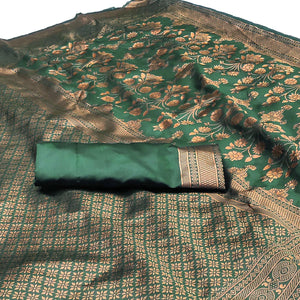 green-floral-woven-banarasi-silk-saree