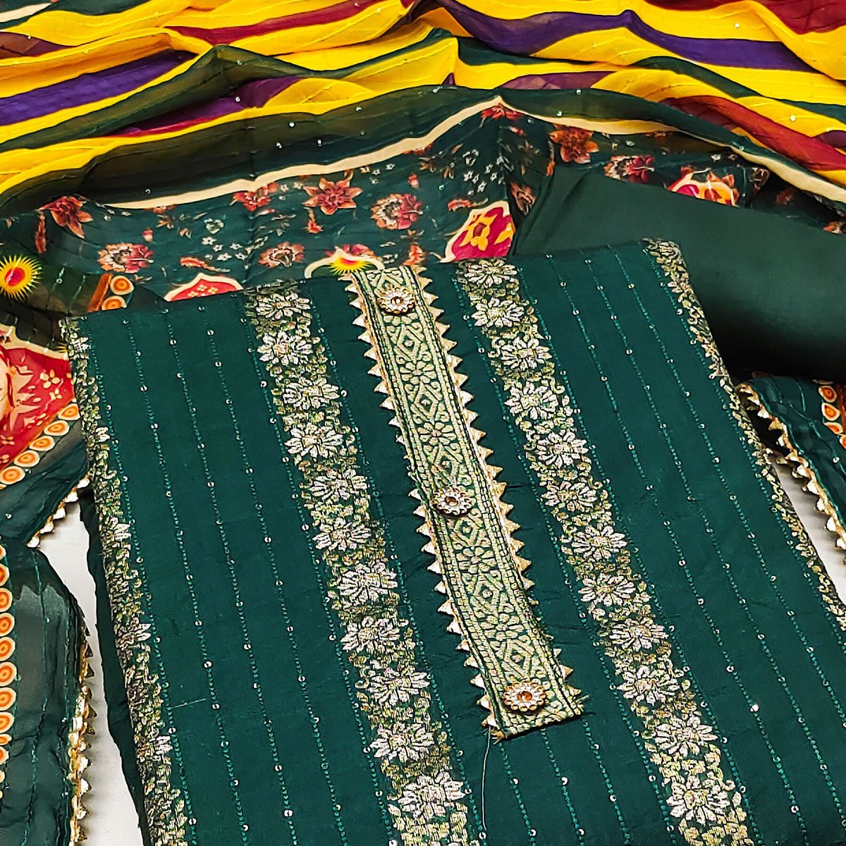 green-woven-banarasi-silk-dress-material-5