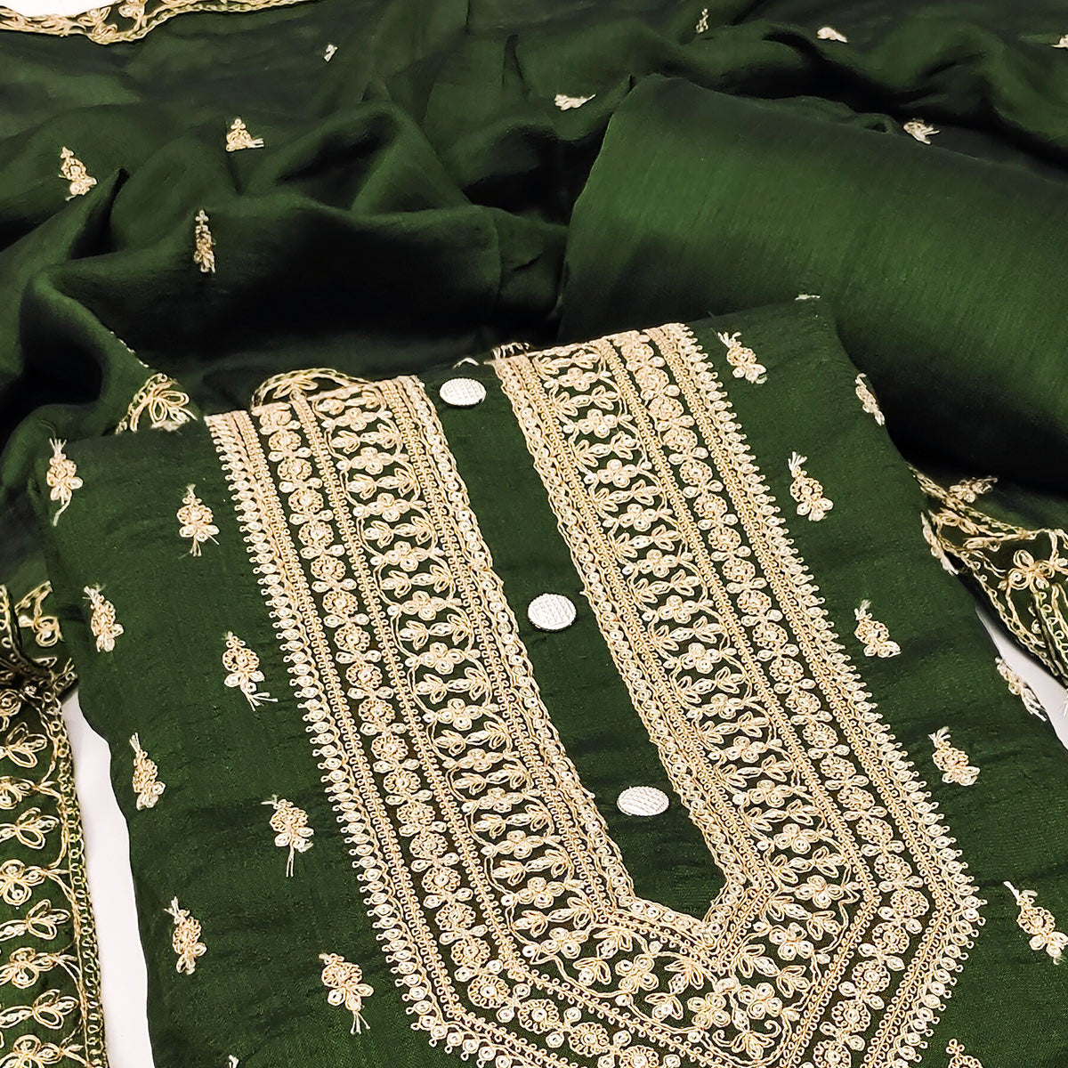 green-sequins-embroidered-vichitra-silk-dress-material