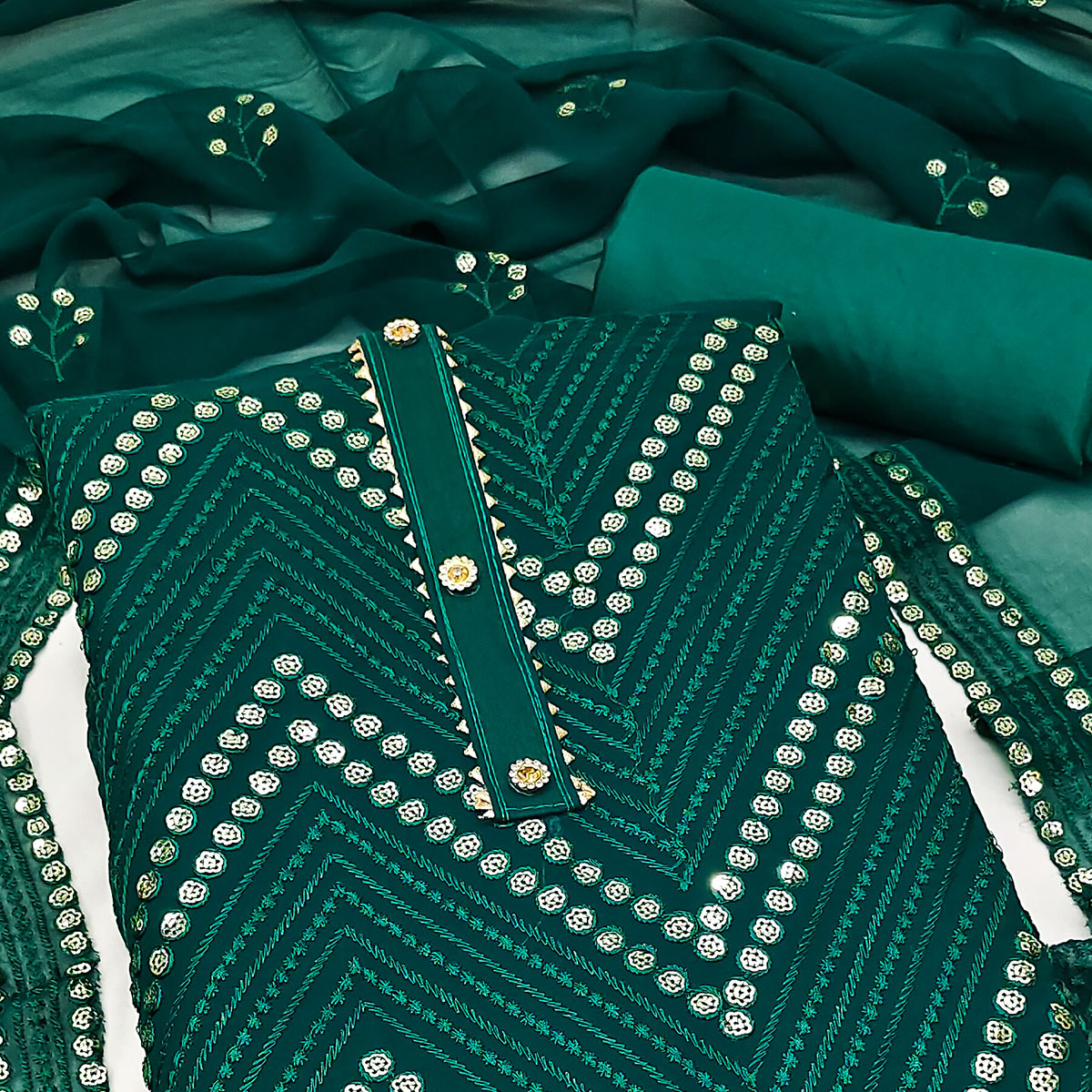 green-sequins-embroidered-georgette-dress-material-1