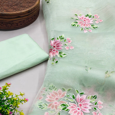 green-floral-embroidered-organza-saree-9