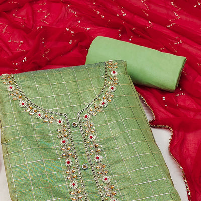 green-embroidered-chanderi-dress-material-8