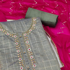 grey-embroidered-chanderi-dress-material-5