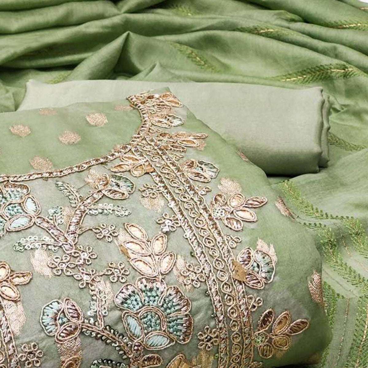 green-woven-jacquard-dress-material-4