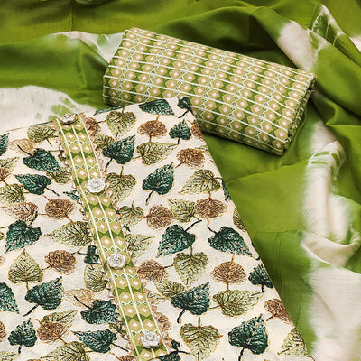 green-foil-printed-cotton-blend-dress-material-3