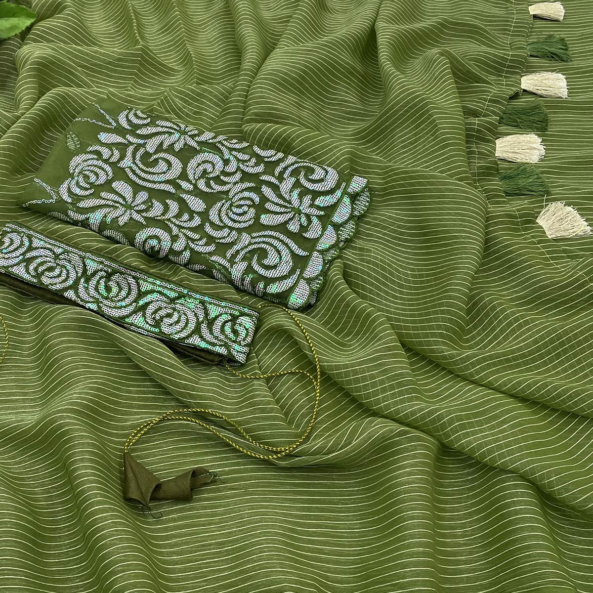 green-striped-woven-art-silk-saree-with-tassels