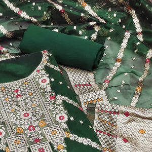 green-floral-woven-banarasi-silk-dress-material-3