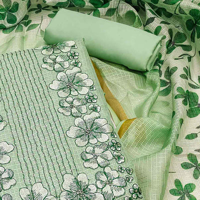 green-floral-embroidered-kota-doria-dress-material-2