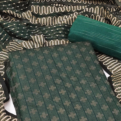 green-woven-pure-cotton-dress-material-1