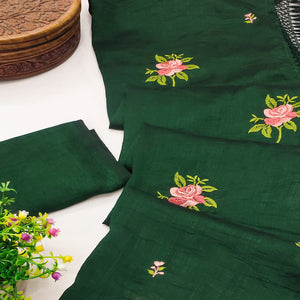 green-floral-embroidered-vichitra-silk-saree-with-tassels