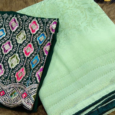 green-floral-printed-georgette-saree-23