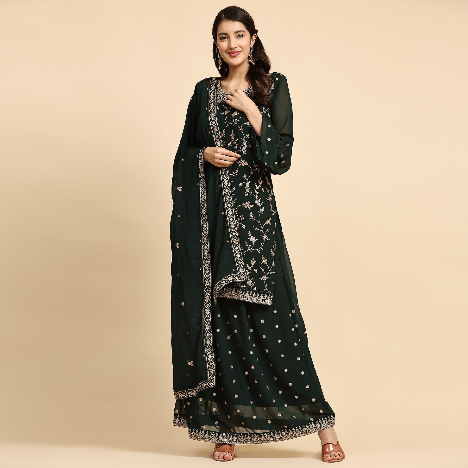 green-floral-embroidered-georgette-semi-stitched-suit-1