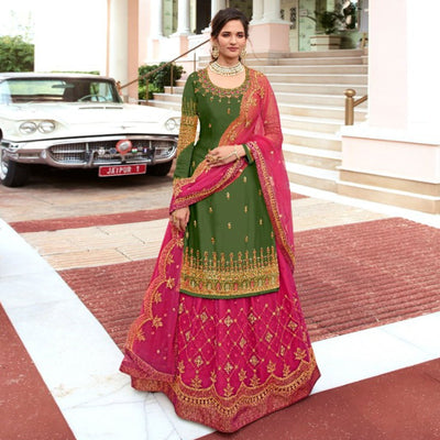 green-embroidered-georgette-lehenga-kameez-and-suit