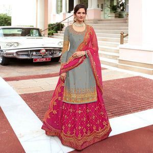 grey-embroidered-georgette-lehenga-kameez-and-suit