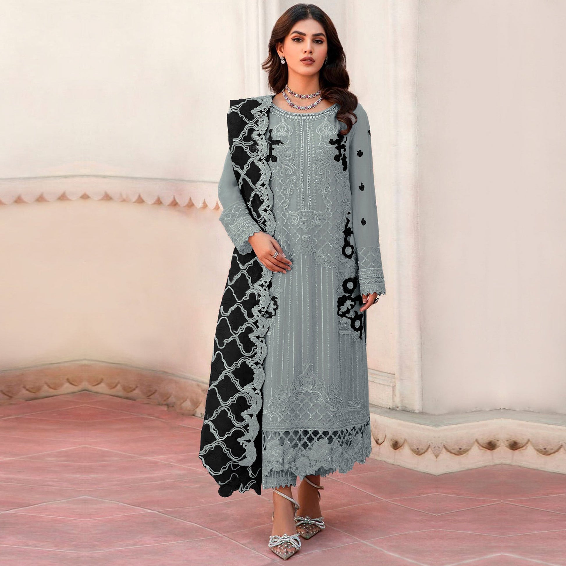 grey-floral-embroidered-organza-semi-stitched-pakistani-suit-1