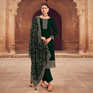 green-sequins-embroidered-georgette-semi-stitched-suit-2