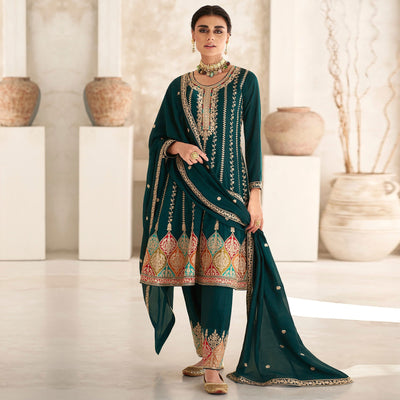green-sequins-embroidered-georgette-semi-stitched-anarkali-suit-1