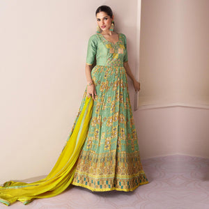 green-embroidered-with-printed-georgette-semi-stitched-anarkali-suit