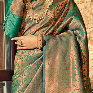 green-floral-zari-woven-kanjivaram-silk-saree