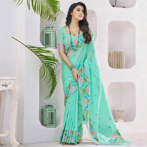 green-floral-woven-cotton-silk-saree-8