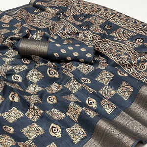 grey-foil-printed-dola-silk-saree-with-jacquard-border
