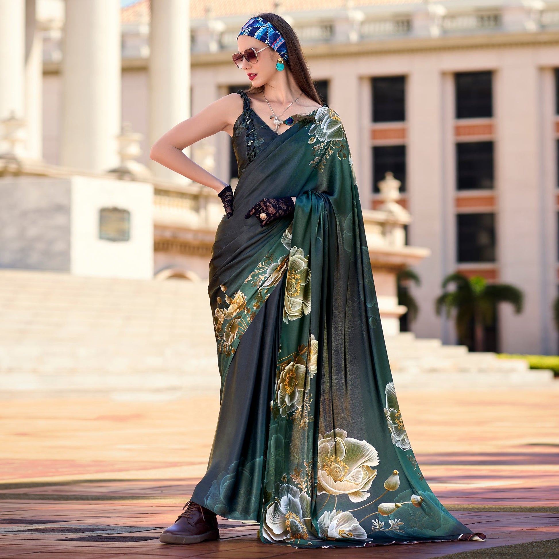 green-digital-printed-pure-satin-saree-1