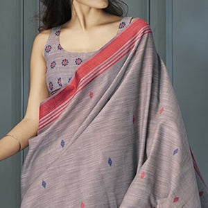 grey-floral-woven-linen-saree-1