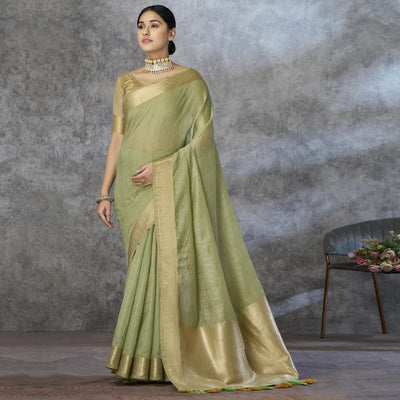 green-woven-cotton-silk-saree-with-tassels-20