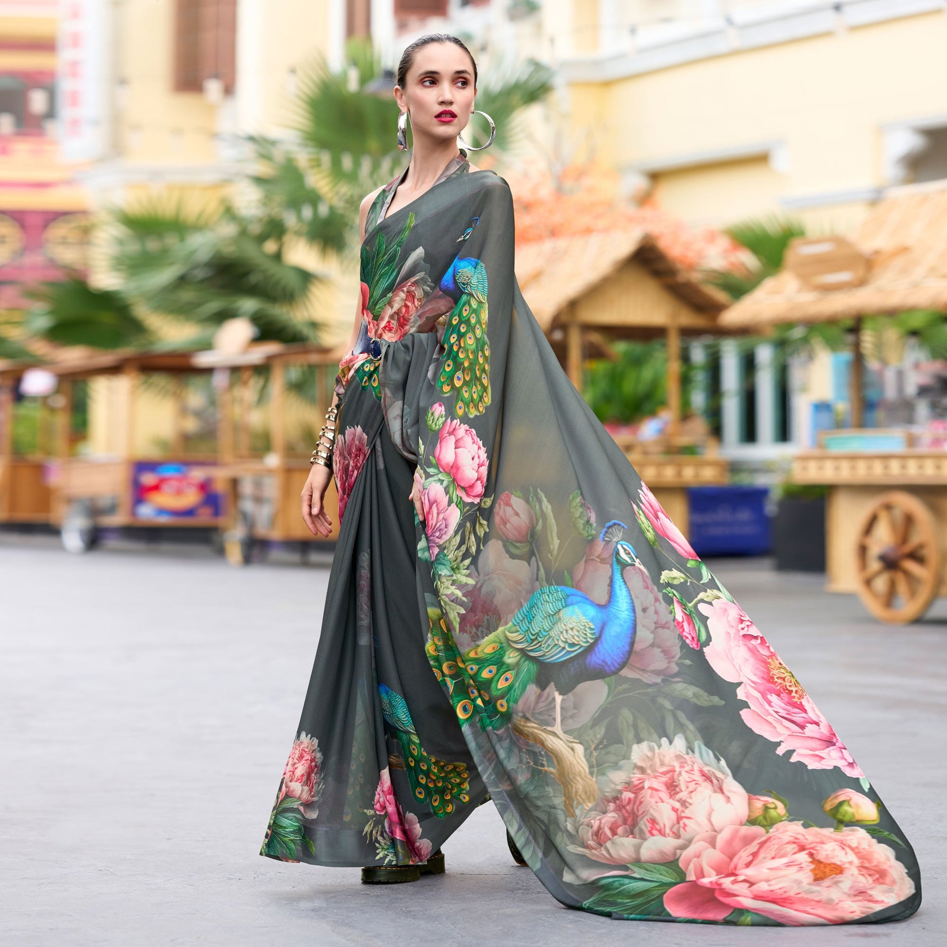 grey-floral-printed-georgette-saree-15