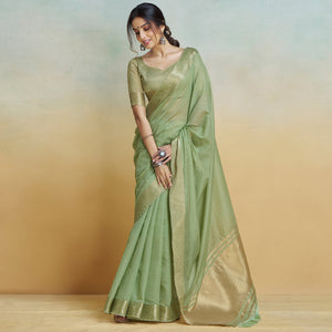 green-woven-cotton-silk-saree-with-tassels-19