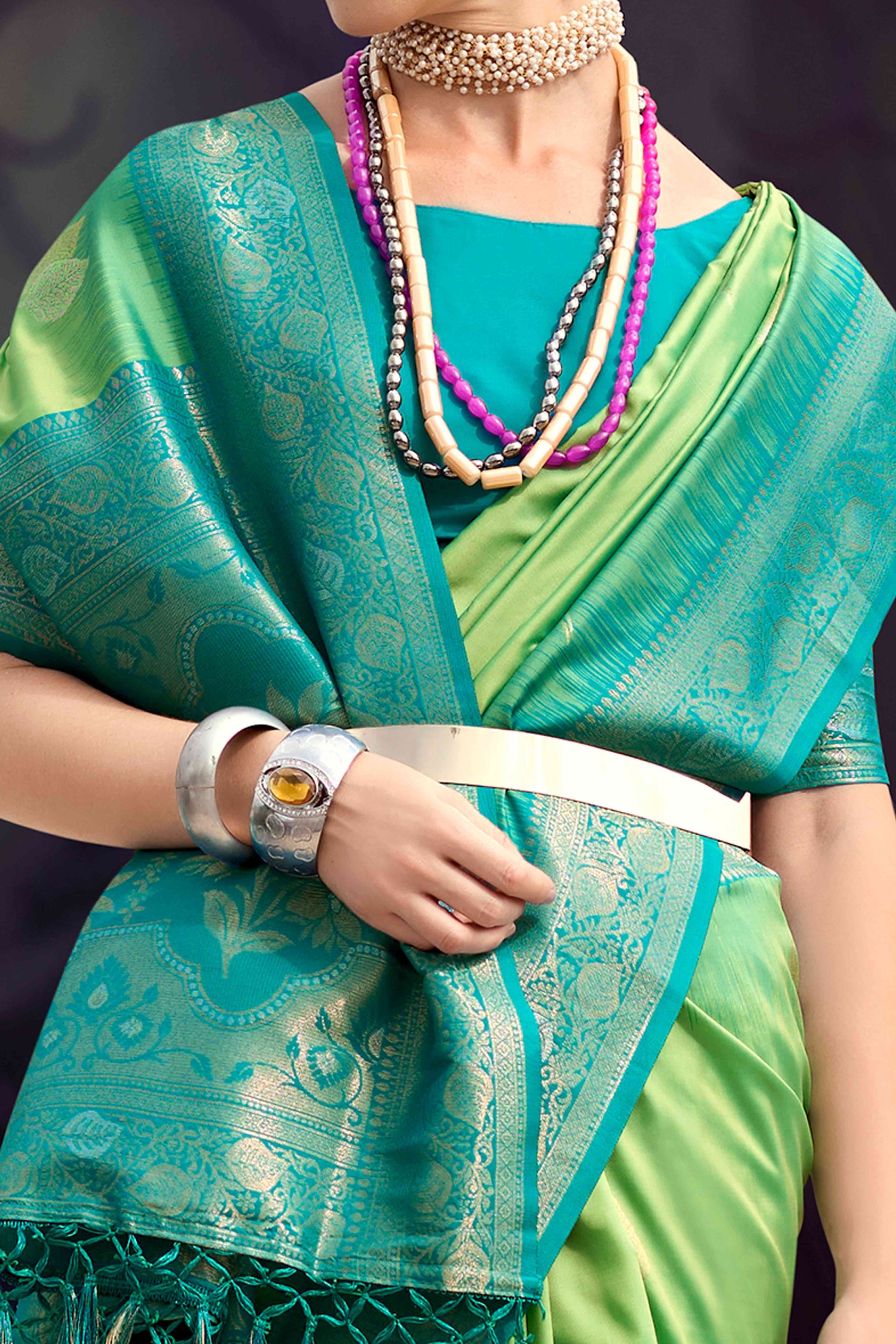 cream-digital-printed-satin-saree-1