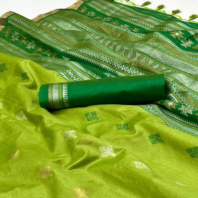 green-woven-art-silk-saree-with-tassels-18