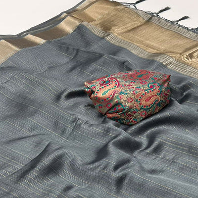 grey-handloom-woven-chiffon-saree