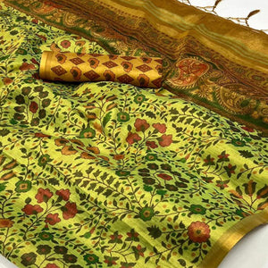 green-floral-printed-tissue-saree-with-tassels