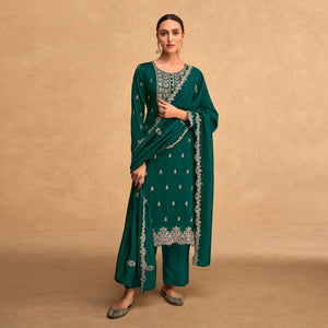 green-sequins-embroidered-art-silk-semi-stitched-suit