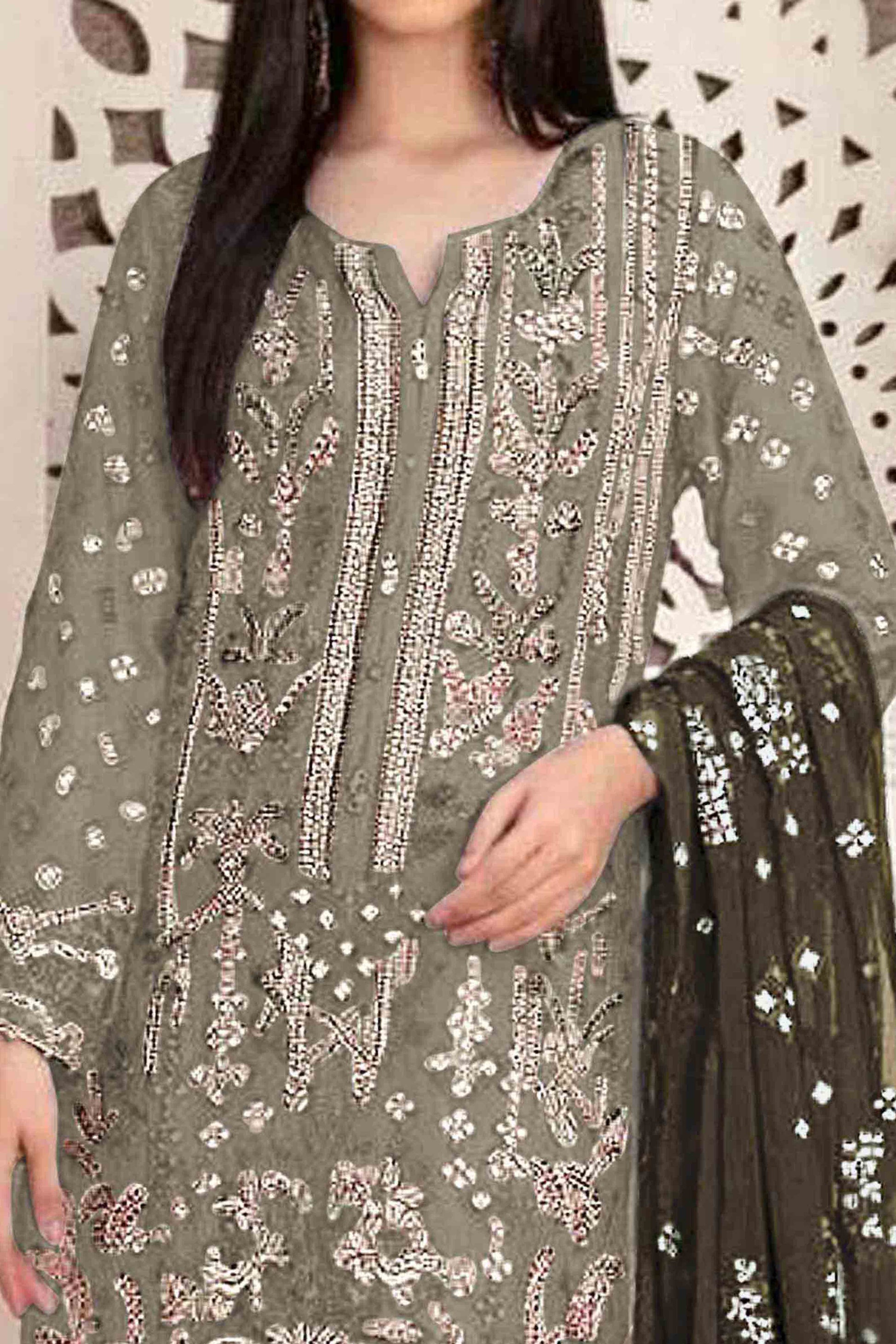 green-floral-embroidered-with-handwork-georgette-semi-stitched-pakistani-suit