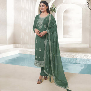 green-floral-embroidered-organza-semi-stitched-salwar-suit