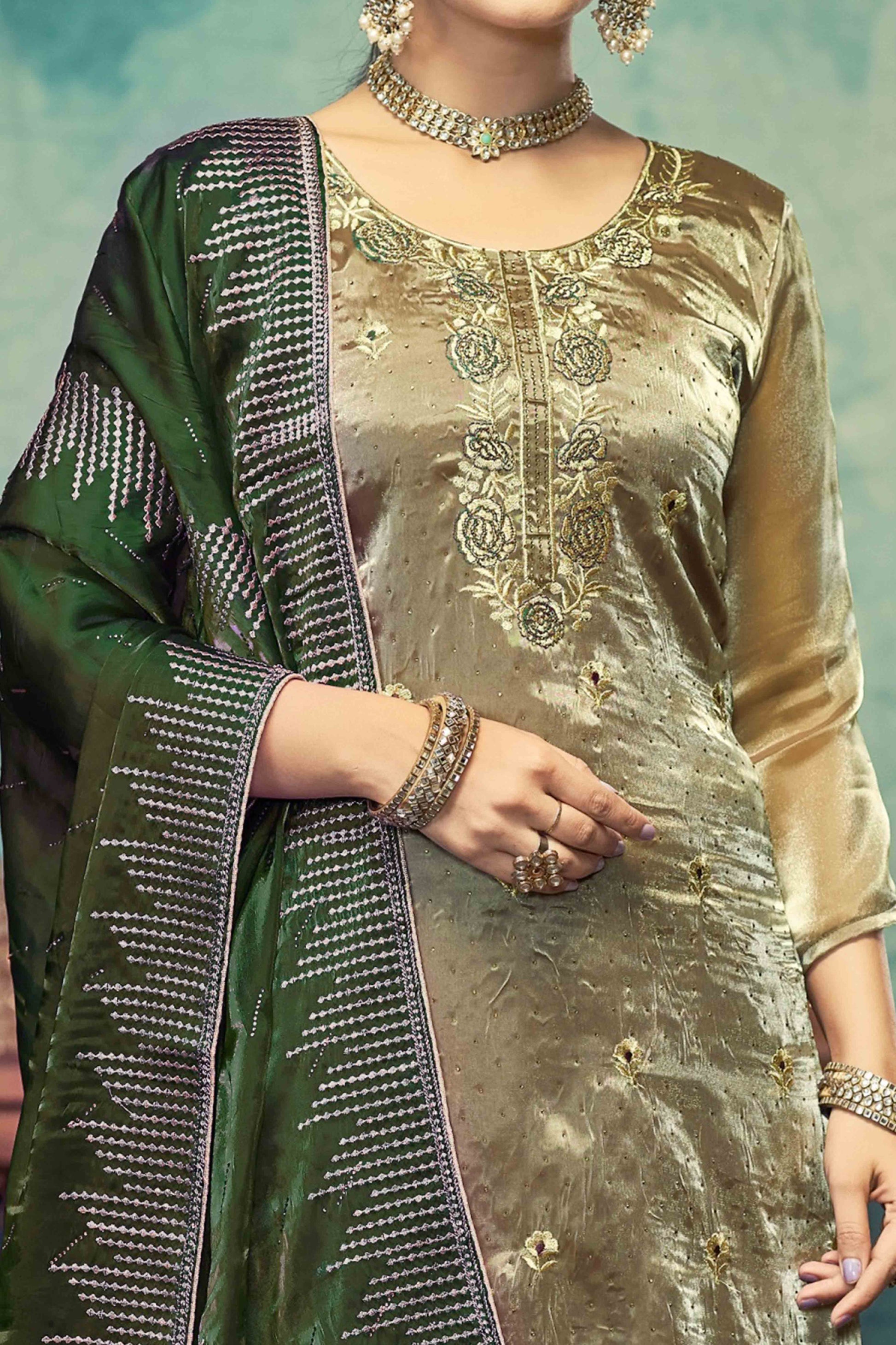 green-floral-embroidery-with-swarovski-work-jimmy-choo-tissue-semi-stitched-suit