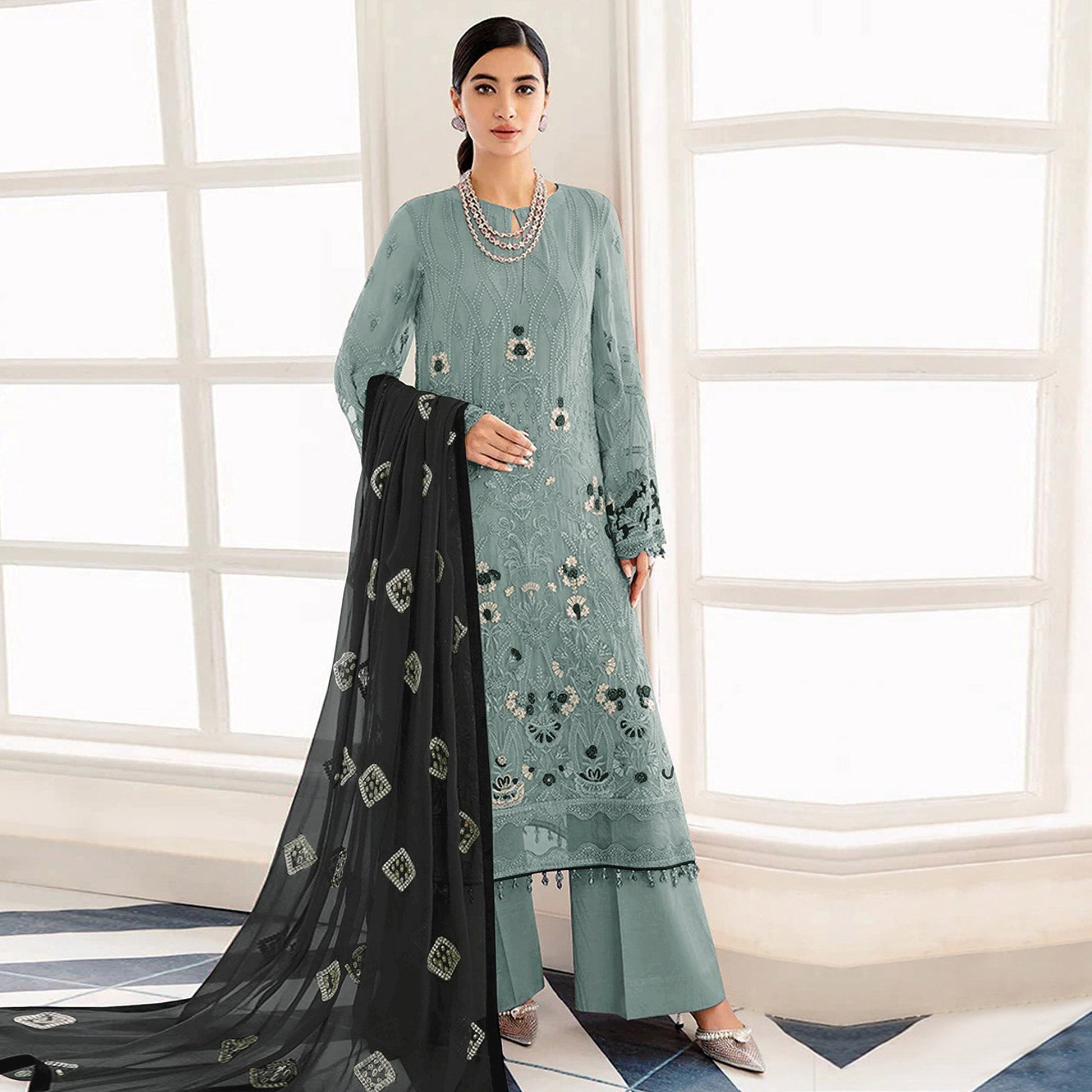 grey-embroidered-georgette-semi-stitched-pakistani-suit