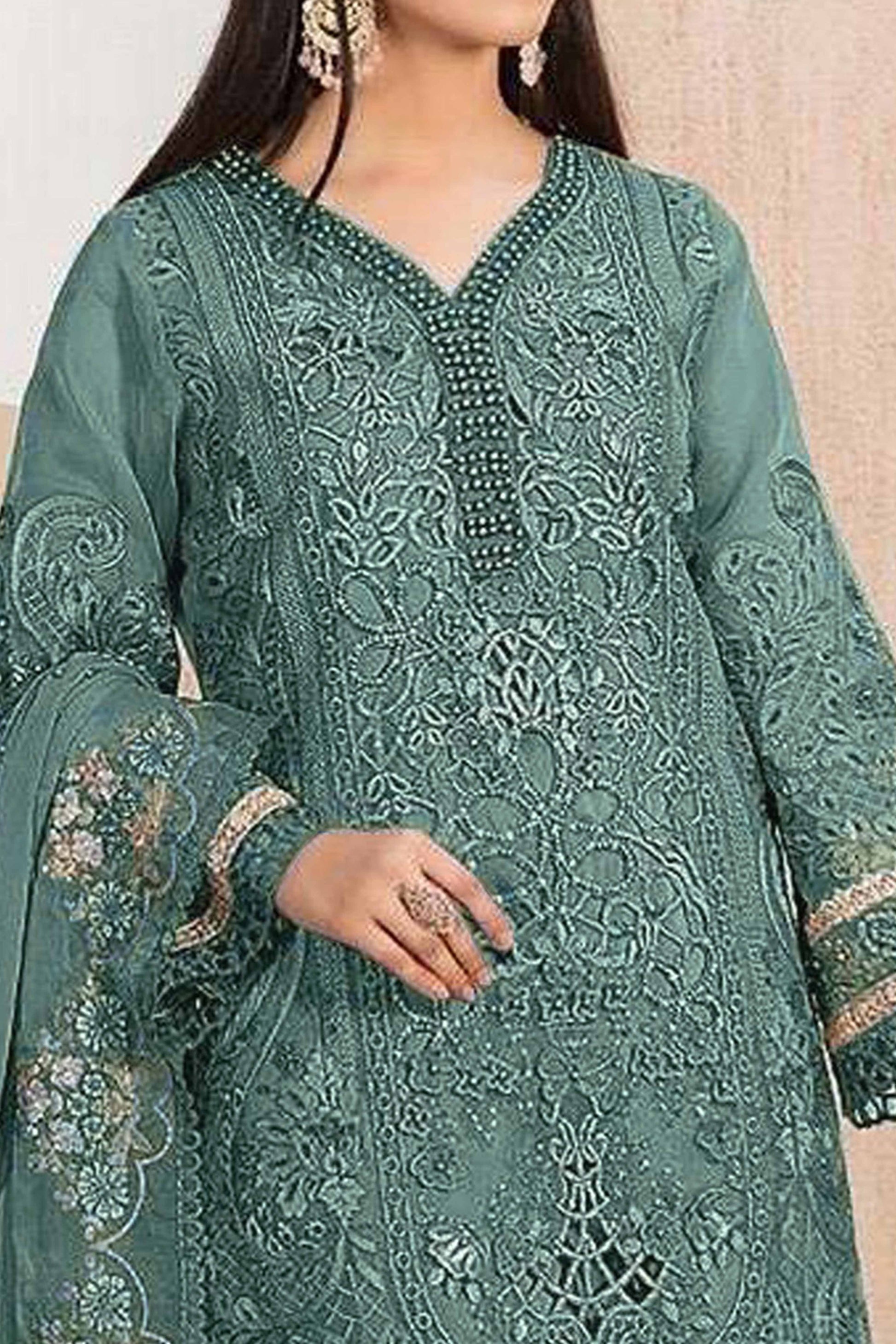 green-floral-sequins-embroidery-with-motiwork-organza-semi-stitched-pakistani-suit